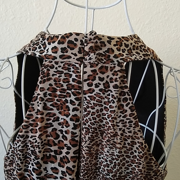 Adorable Rabbit Rabbit Rabbit Leopard Print Dress halter style flattering cut - Picture 6 of 8